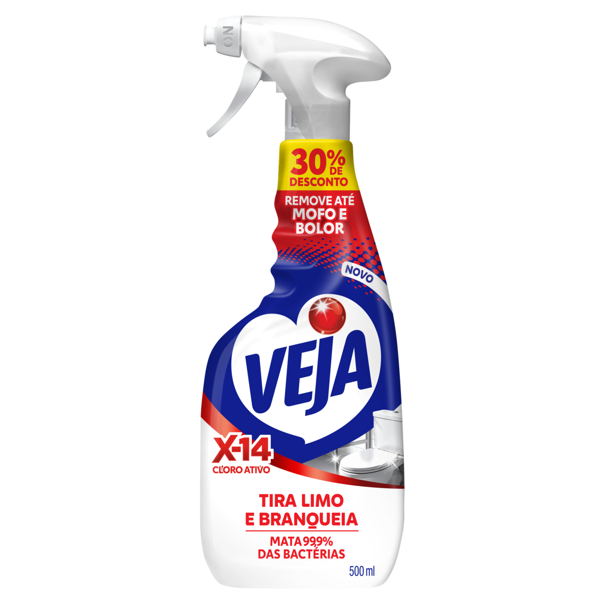 Desinfetante Banheiro Tira-Limo Veja X-14 Frasco 500ml Borrifador Grátis 30% de Desconto