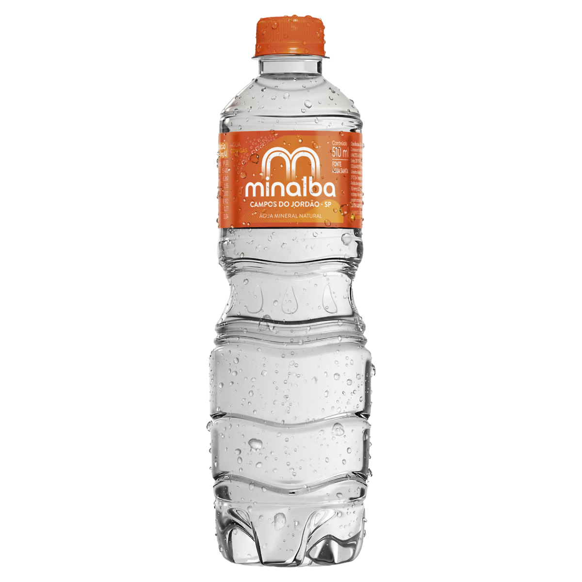 Água Mineral Natural com Gás Minalba Garrafa 510ml