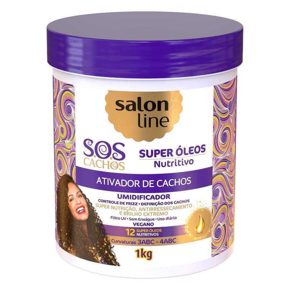 Ativador De Cachos Sos Cachos Super Oleos Salon Line 1kg Pao De Acucar