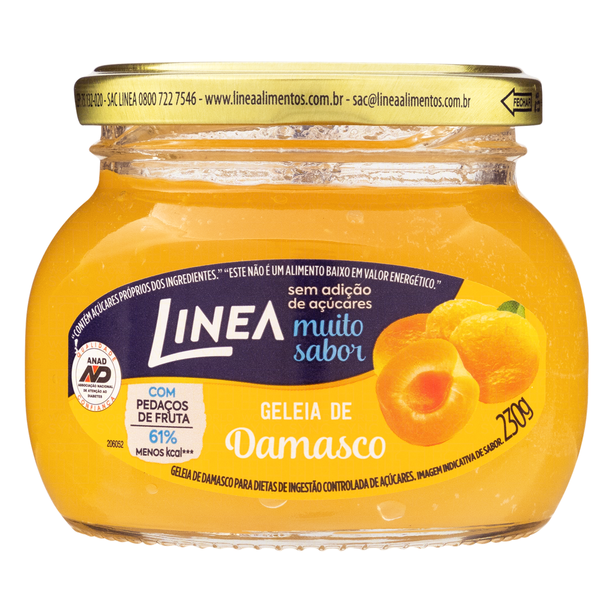 Geleia Damasco Linea Vidro 230g