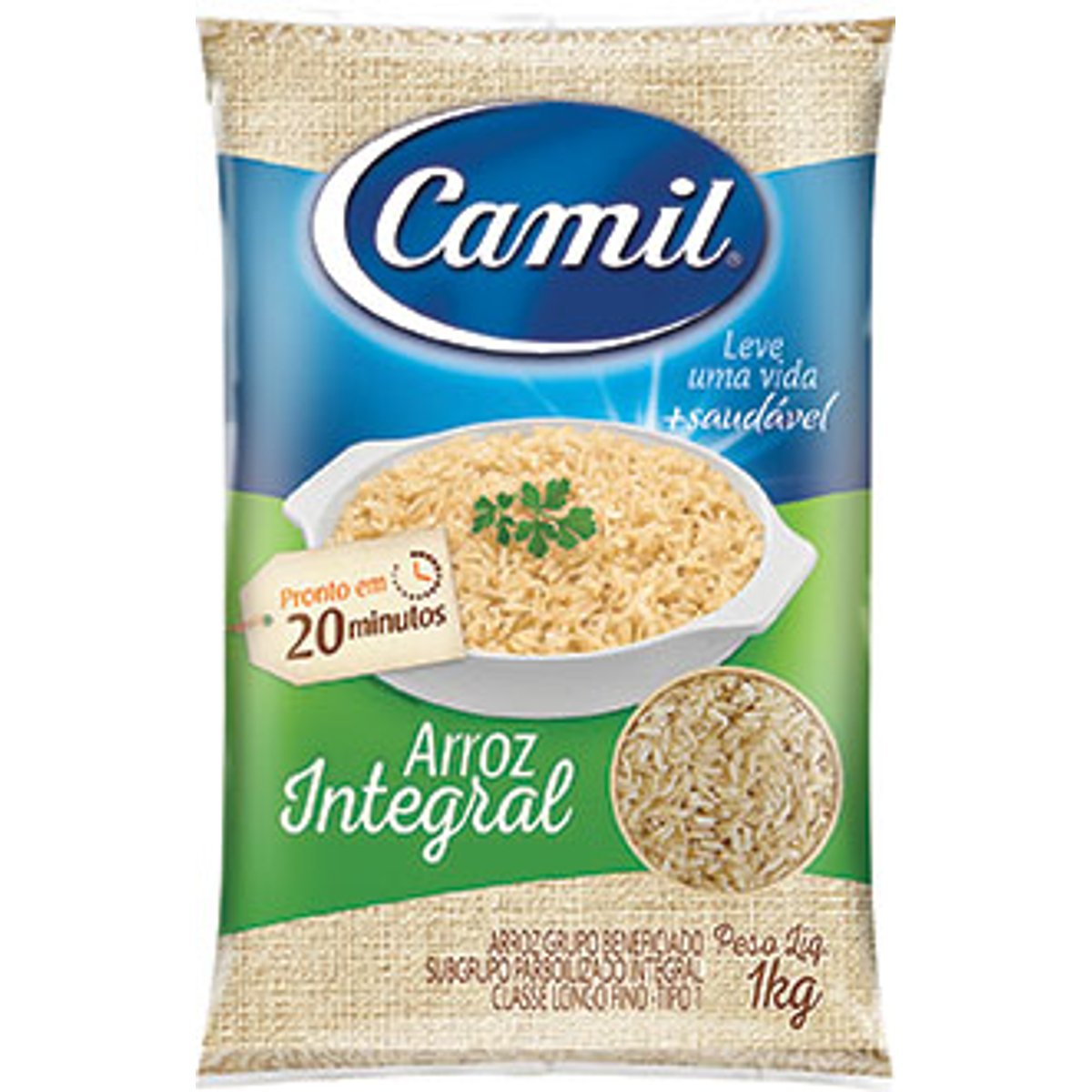 Arroz Integral Tipo 1 CAMIL Pacote 1kg | Pão De Açúcar