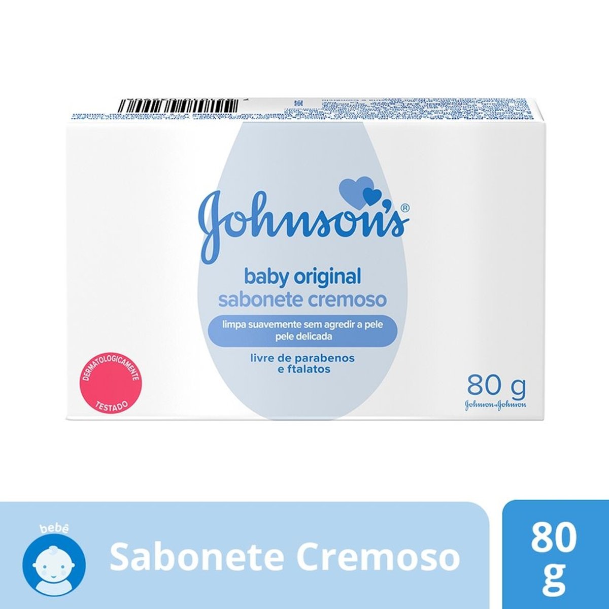 Sabonete Bebê Barra Johnson's Baby Caixa 80g