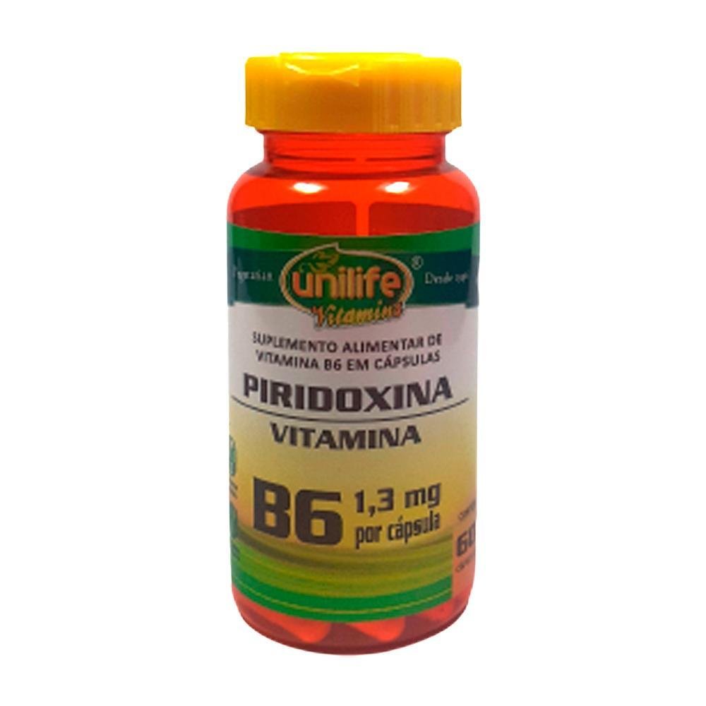 Vitamina B6 Piridoxina Unilife 60 Cápsulas De 500mg | Pão De Açúcar