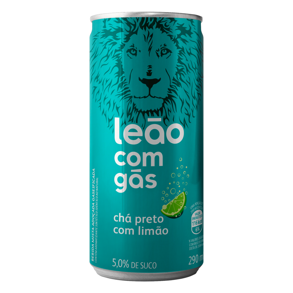 Leão Chá Preto com Gás Limão