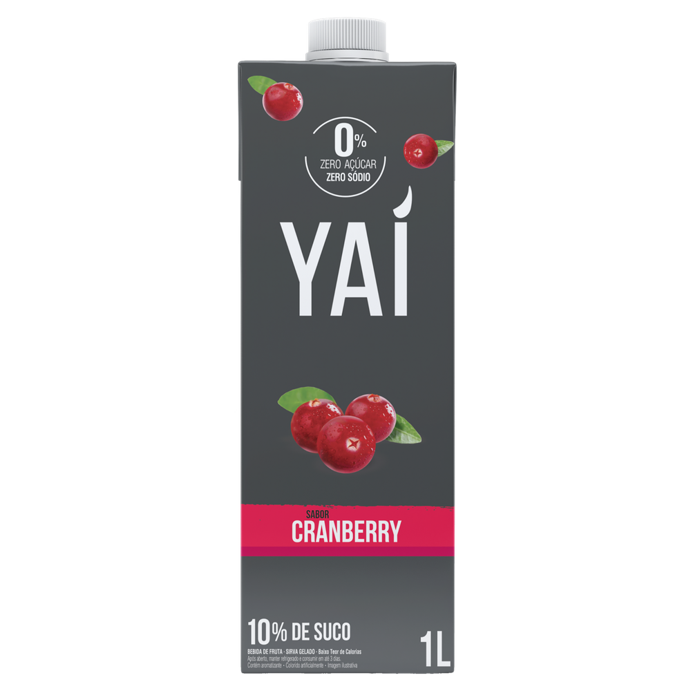 Yaí Bebida Cranberry Zero Açúcar