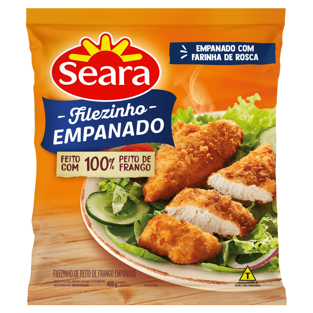 Empanado de Frango Filezinho de Peito Seara Pacote 400g