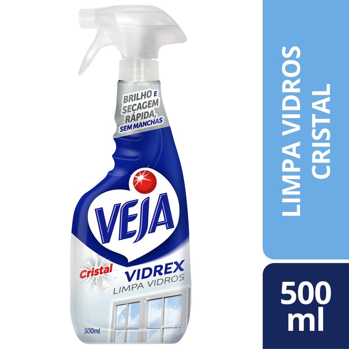 Limpa Vidro L Quido Cristal Veja Vidrex Frasco Ml Borrifador P O De A Car