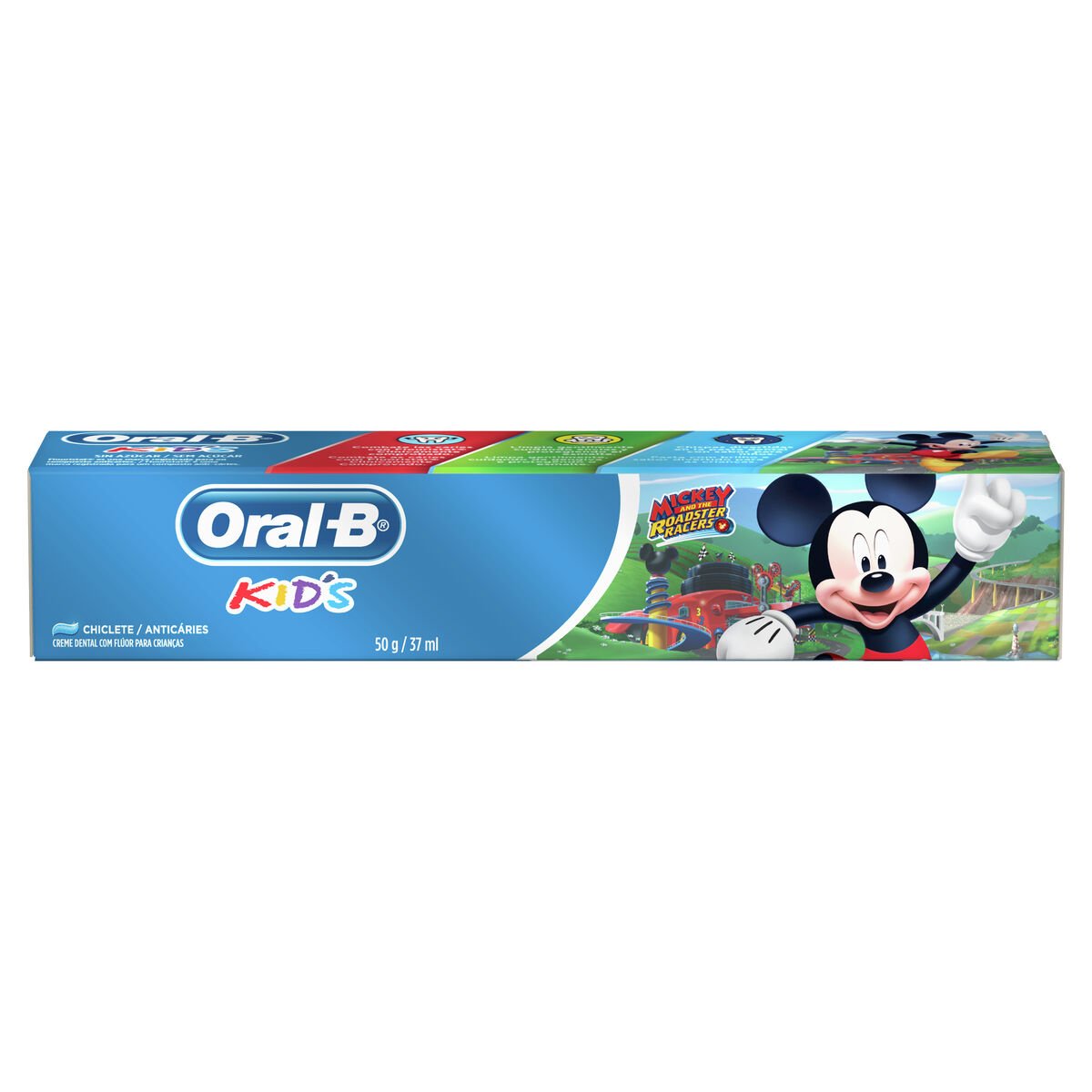 Creme Dental Infantil com Flúor Chiclete Mickey and the Roadster Racers Oral-B Kids Caixa 50g