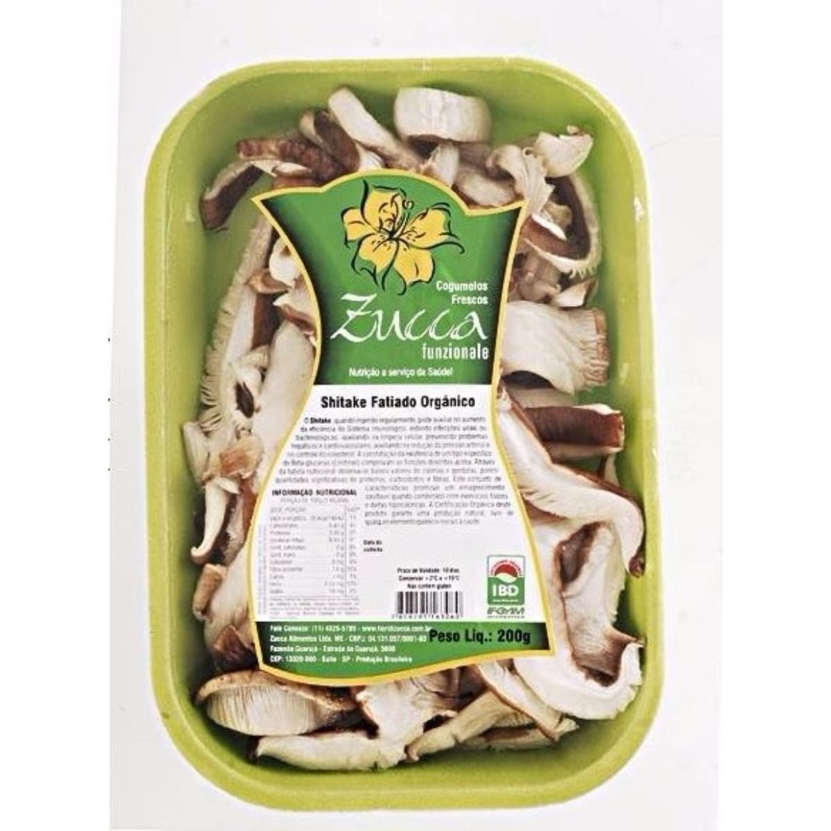 Cogumelo Shitake Orgânico ZUCCA Bandeja 200g