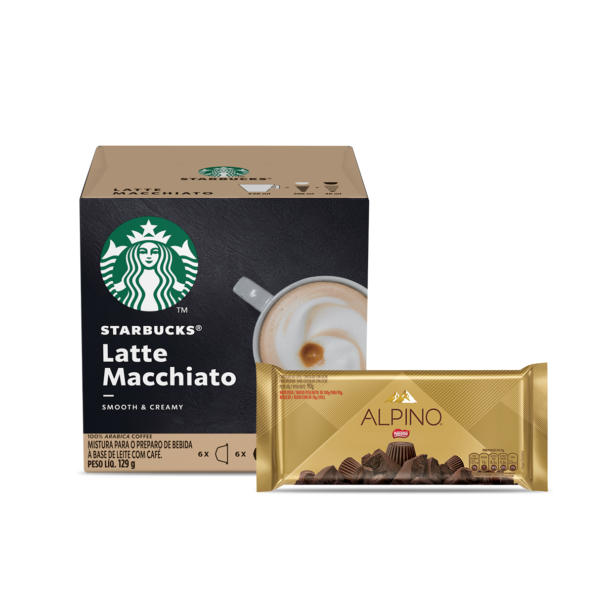 Kit Cápsula STARBUCKS NESCAFÉ DOLCE GUSTO Latte Macchiato 12 Cápsula