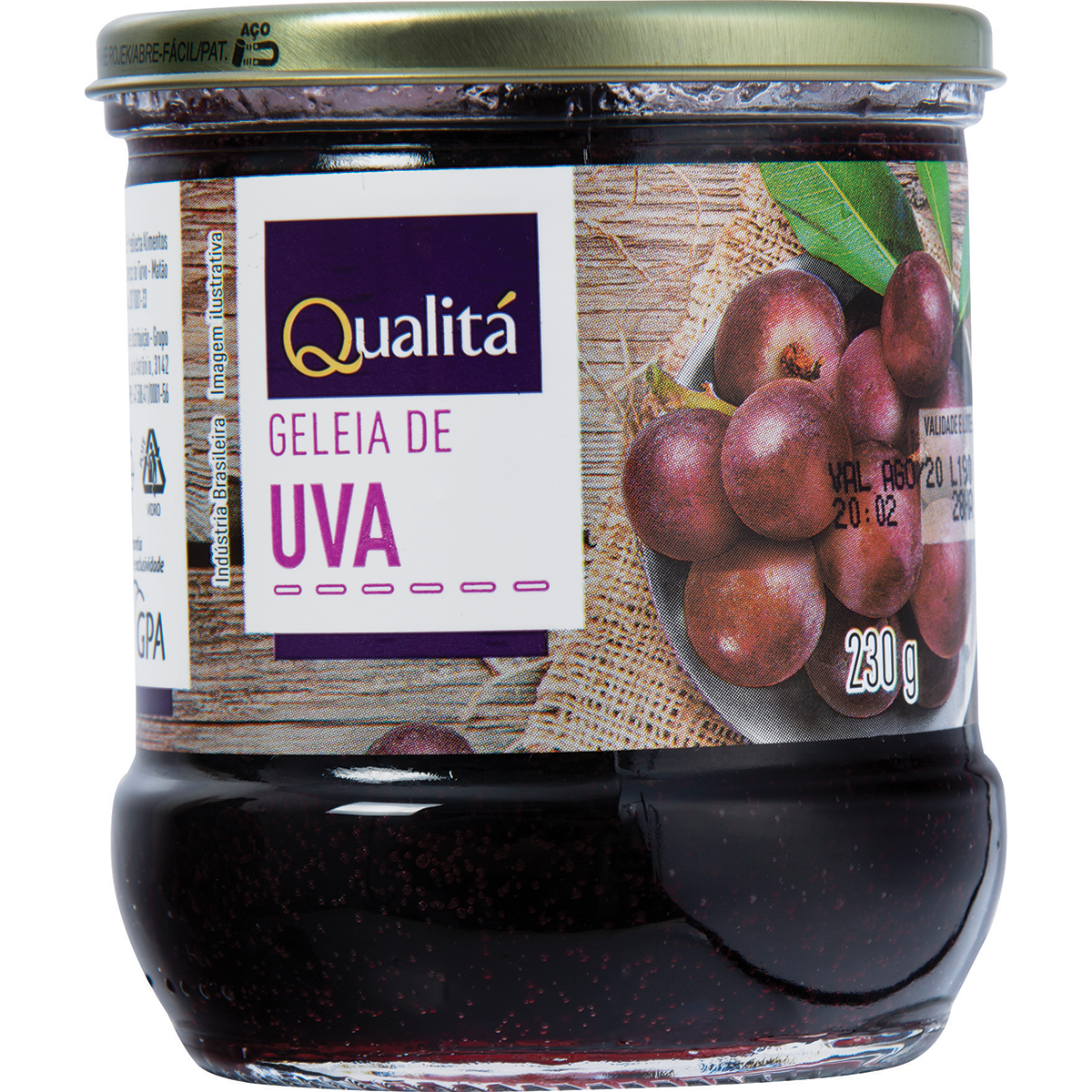 Geleia de Uva Orgânica Sem Açúcar 275g - Novo Citrus, chimia de uva 