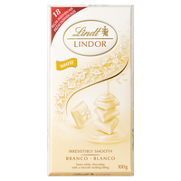 Chocolate Lindt Lindor Singles Branco 100g