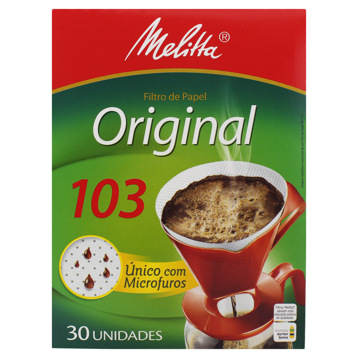 Filtro de Papel Original Melitta 103 Caixa 30 Unidades