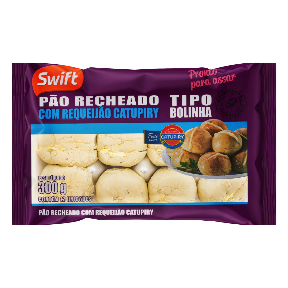 Pão Bolinha Recheio Catupiry Swift Pacote 300g Pão De Açúcar 4536