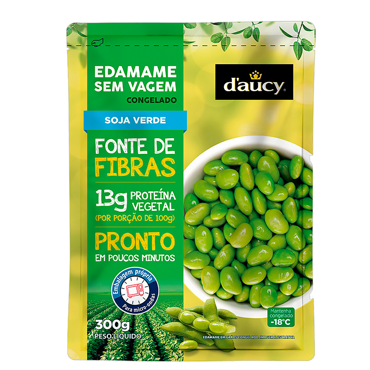 Edamame sem Vagem Congelado D'aucy Pacote 300g Pão de Açúcar