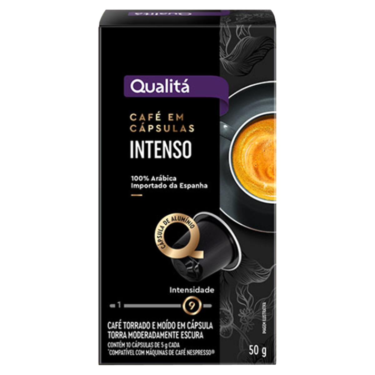 Café em Cápsula Torrado e Moído Intenso Qualitá Caixa 50g 10 Unidades ...