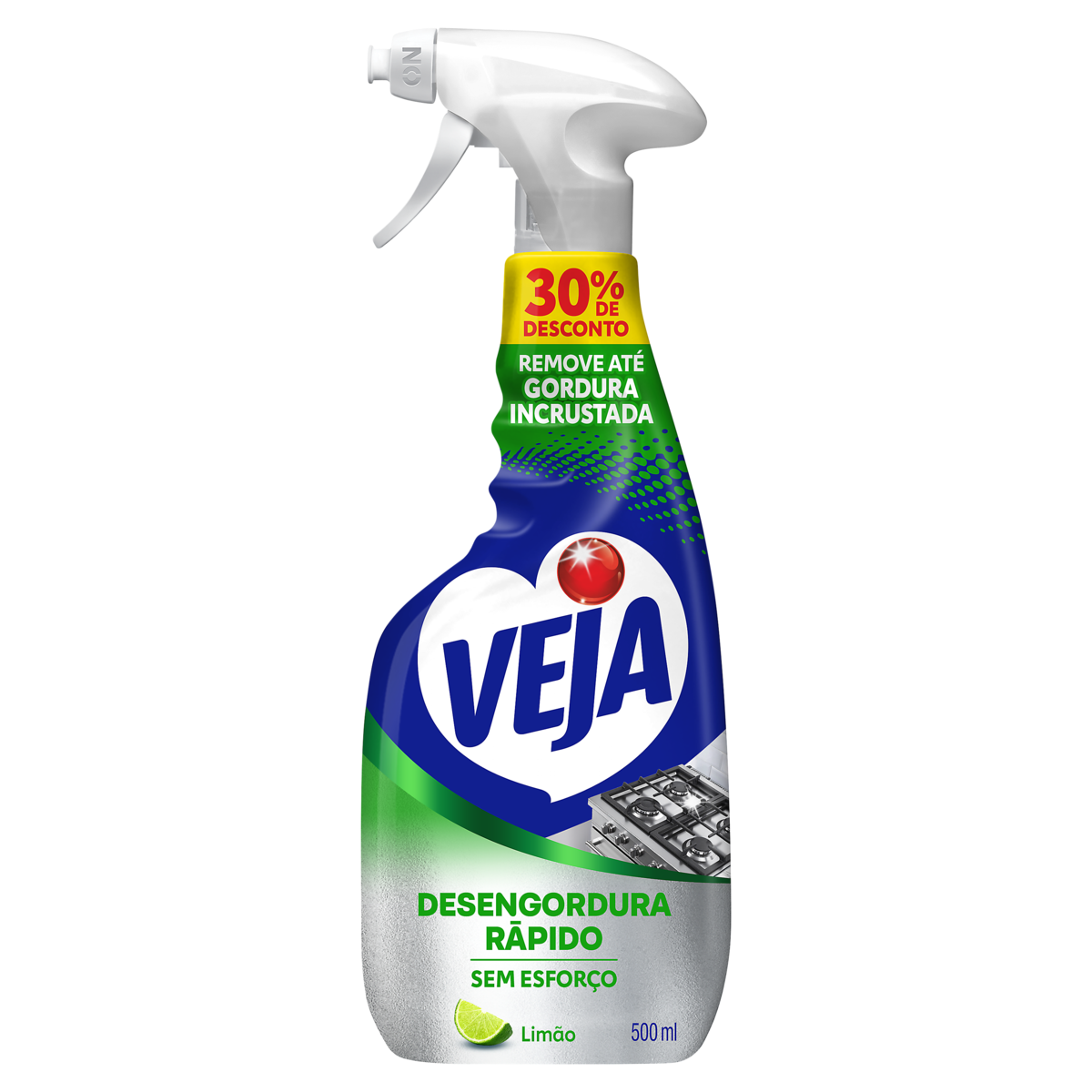 Limpador Desengordurante Limão Veja Frasco 500ml Borrifador Grátis 30% de Desconto