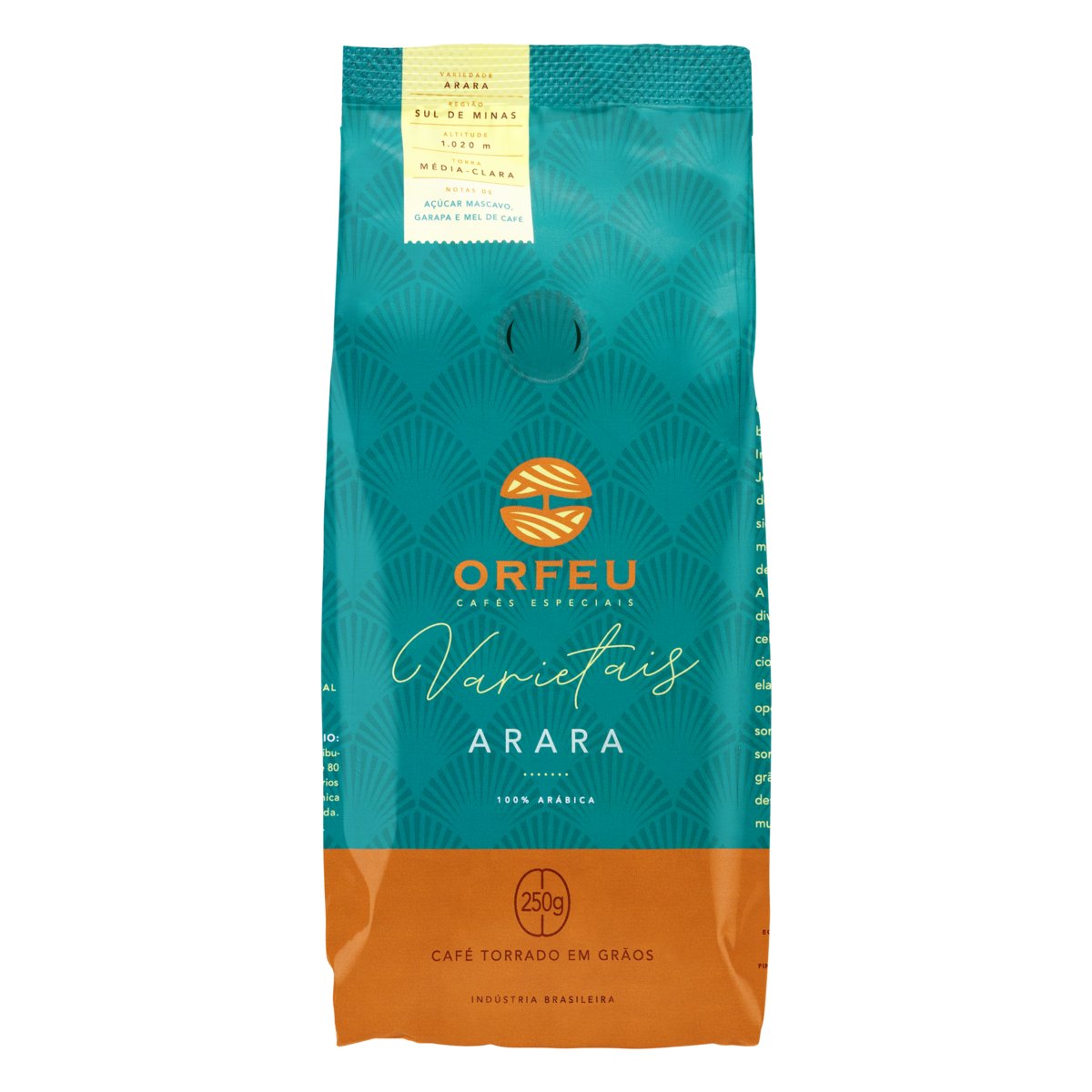 Café Torrado em Grãos Arara Orfeu Varietais Pacote 250g