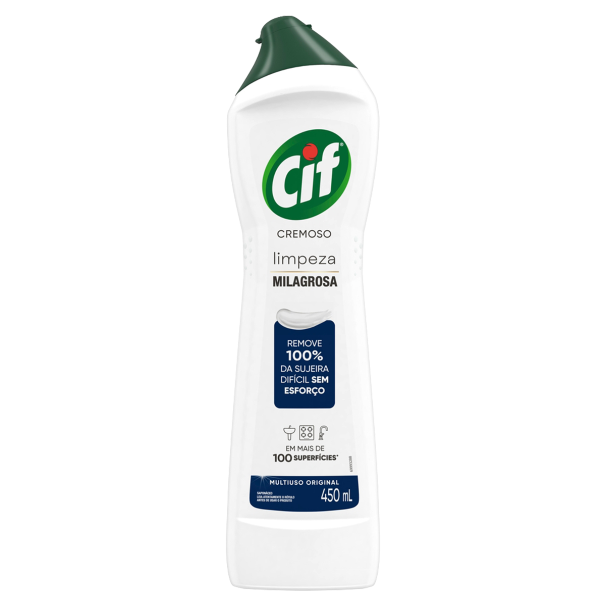 Cif Cremoso Limpeza Milagrosa Remove 100% Da Sujeira 450 Ml
