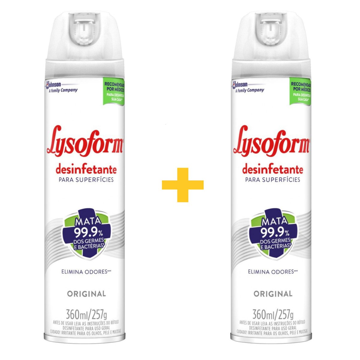 Pack Desinfetante Lysoform Original 360ml + Lysoform Lembrança de Infância  360ml