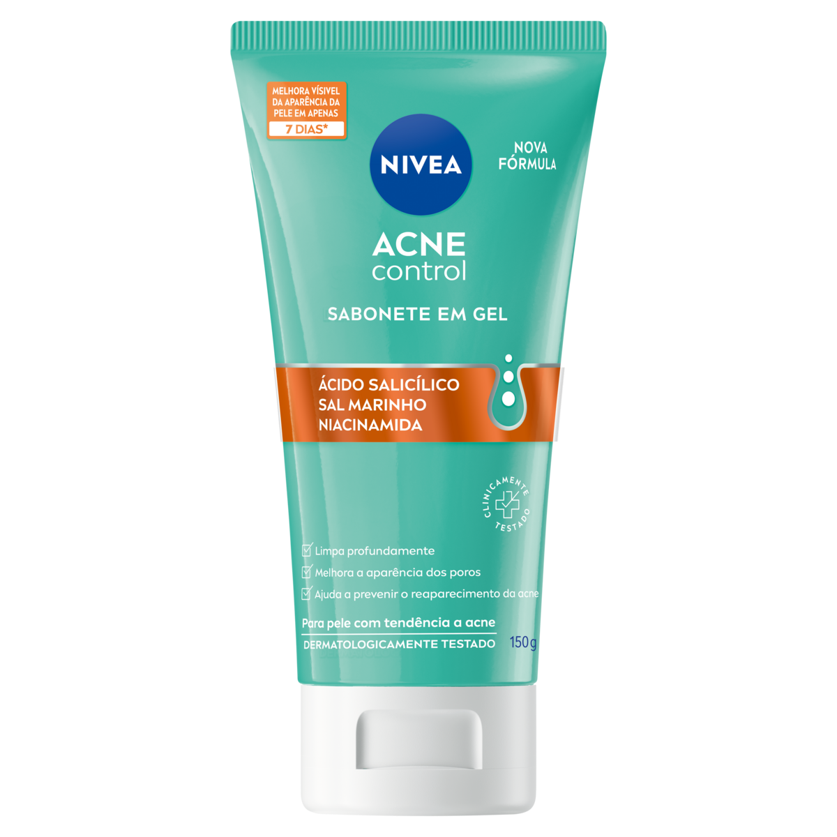 Sabonete Gel Limpeza Profunda dos Poros Facial Nivea Acne Control Bisnaga 150g