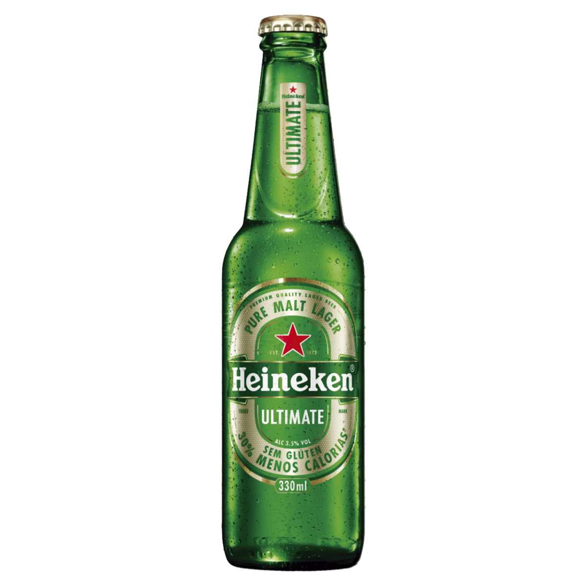 Cerveja Lager Puro Malte sem Gl&uacute;ten Heineken Ultimate Garrafa 330ml