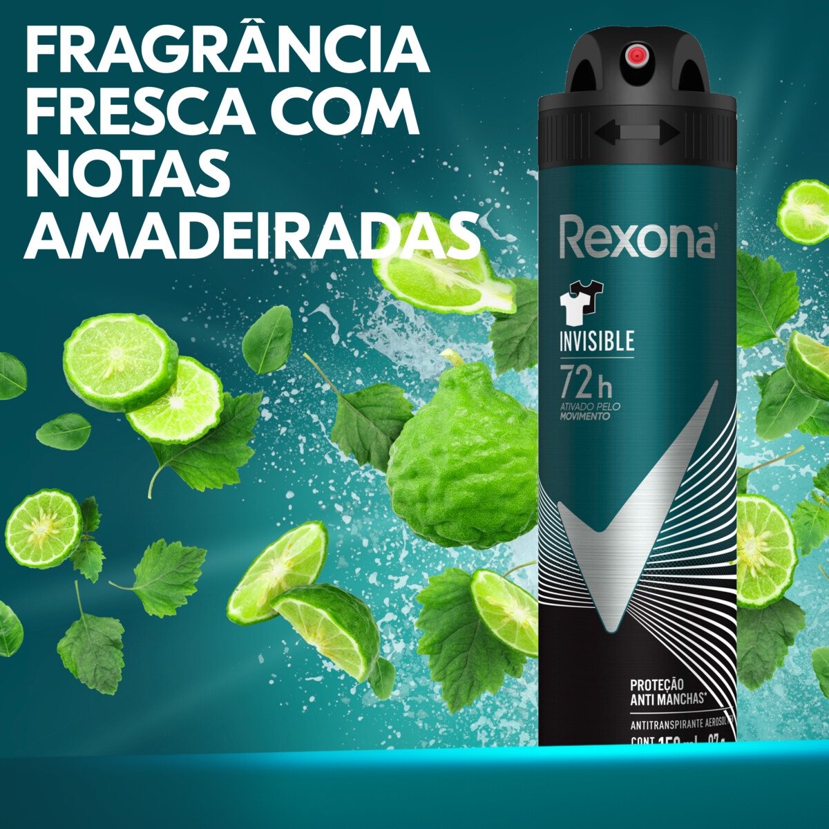 DESODORANTE REXONA CLINICAL INTENSE FRESH MASCULINO AEROSSOL 150ML