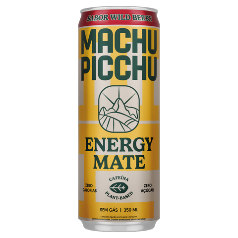 Machu Picchu Wild Berry Zero Açúcar Energy Mate