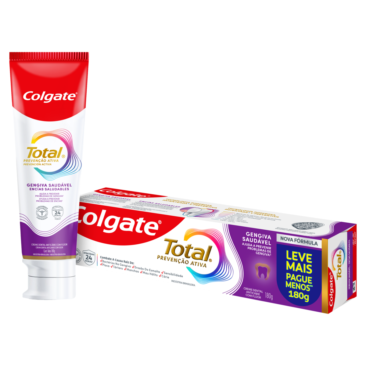 Creme Dental Colgate Total 12 Gengiva Reforçada Caixa 180g