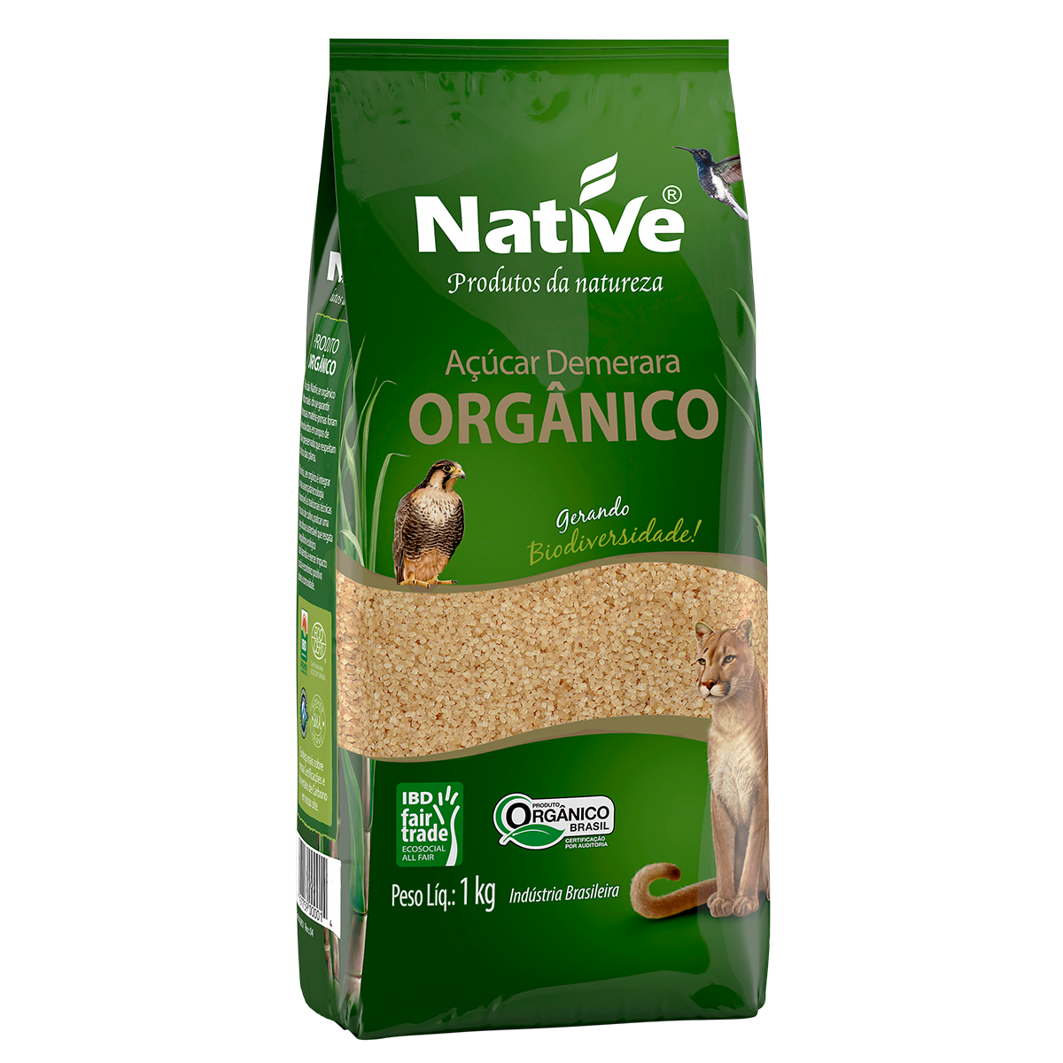 Açúcar Orgânico Demerara NATIVE Pacote 1kg