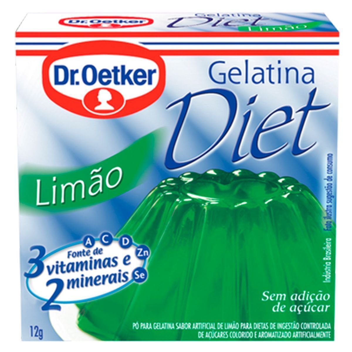 Gelatina em Pó Sabor Limão Diet Dr. OETKER Caixa 12g Pão de Açúcar