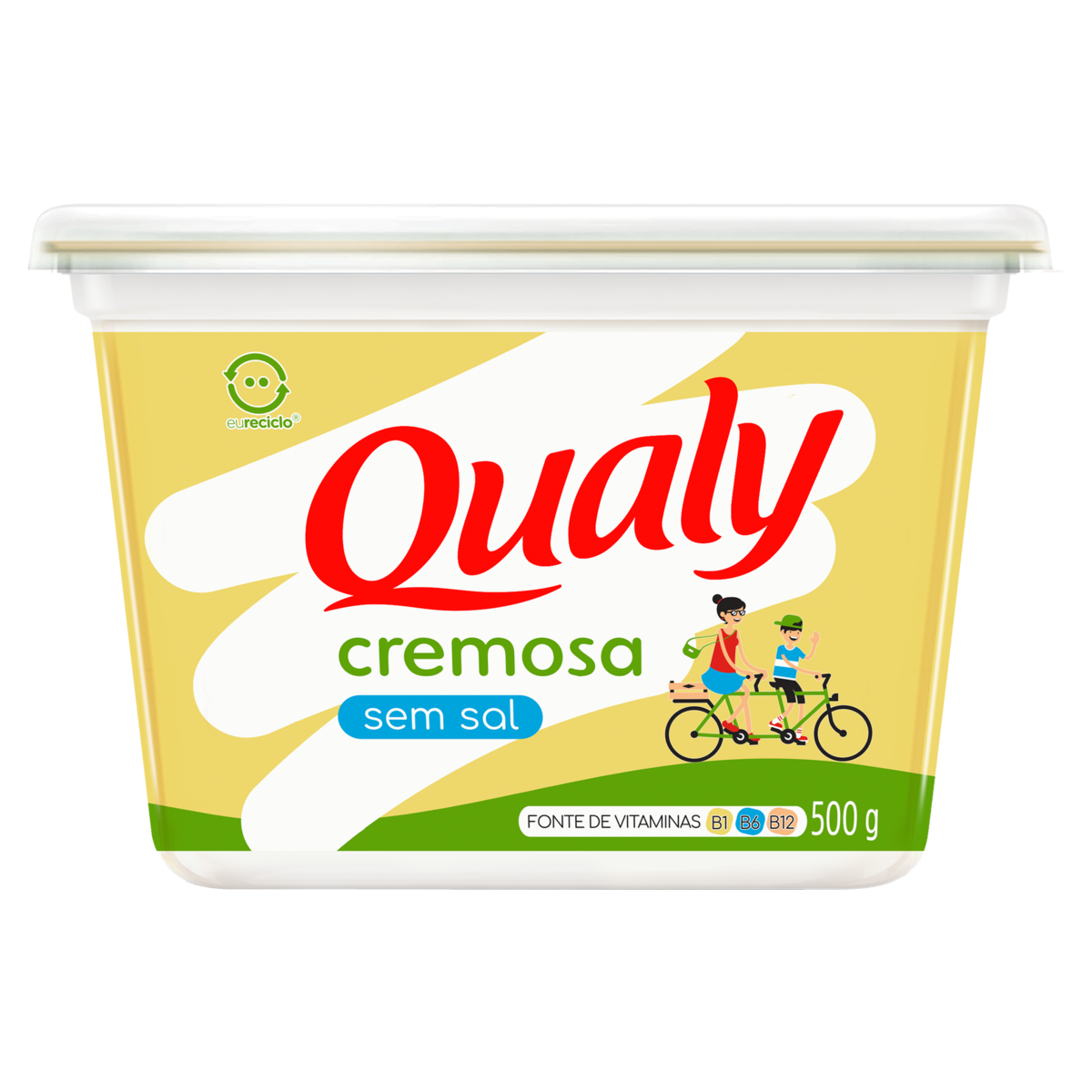 Margarina Cremosa sem Sal Qualy Pote 500g
