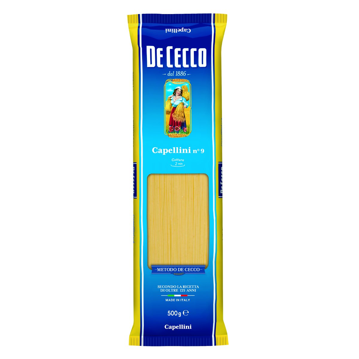 Macarrão Italiano Capellini DE CECCO Pacote 500g Pão de Açúcar