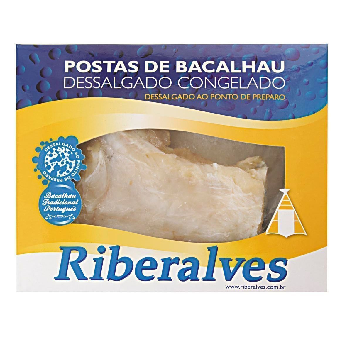 Posta de Bacalhau Dessalgado Congelado RIBERALVES 800g Pão de Açúcar