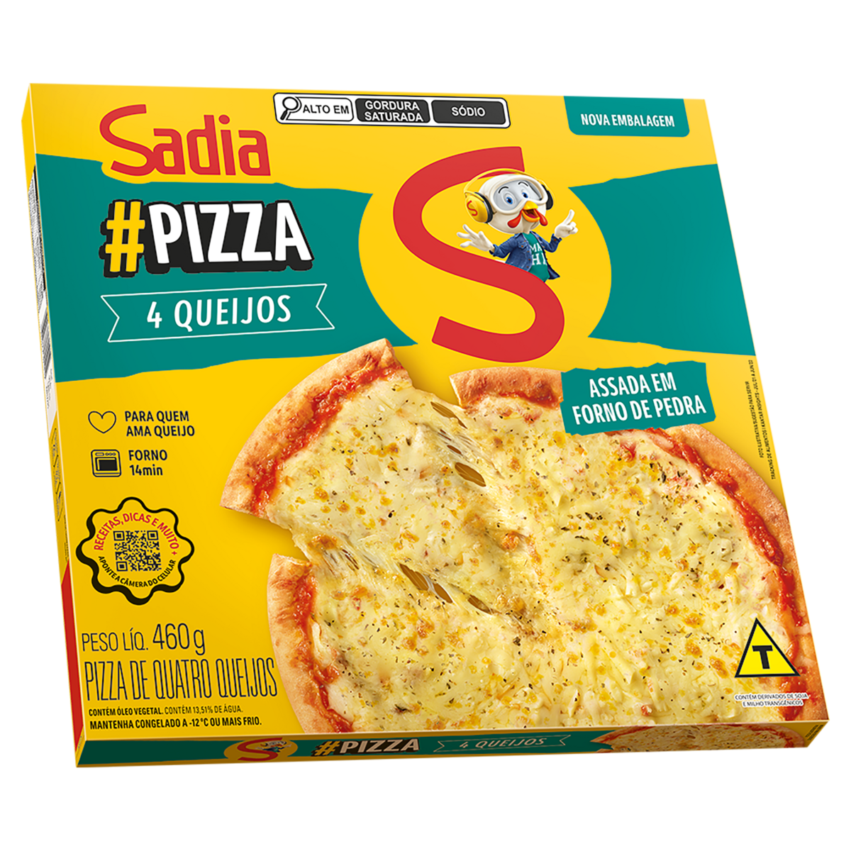 Pizza 4 Queijos Sadia Caixa 460g
