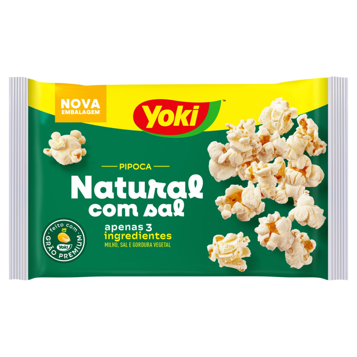 Pipoca para Microondas Sabor Natural YOKI com Sal 100g