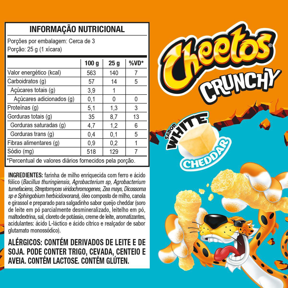 Salgadinho Cheetos Crunchy White Cheddar 78g