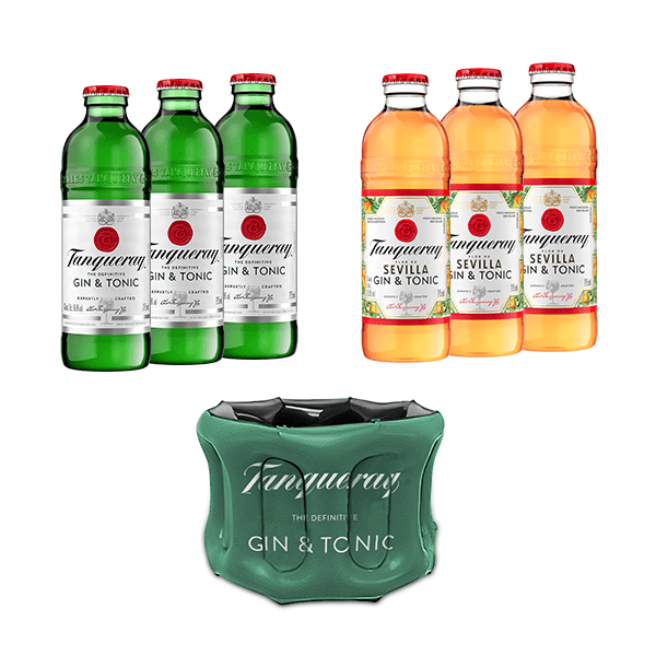COMBO 3 TANQUERAY LD TONIC + 3 TANQUERAY SEVILLA TONIC + BALDE INFLÁVEL