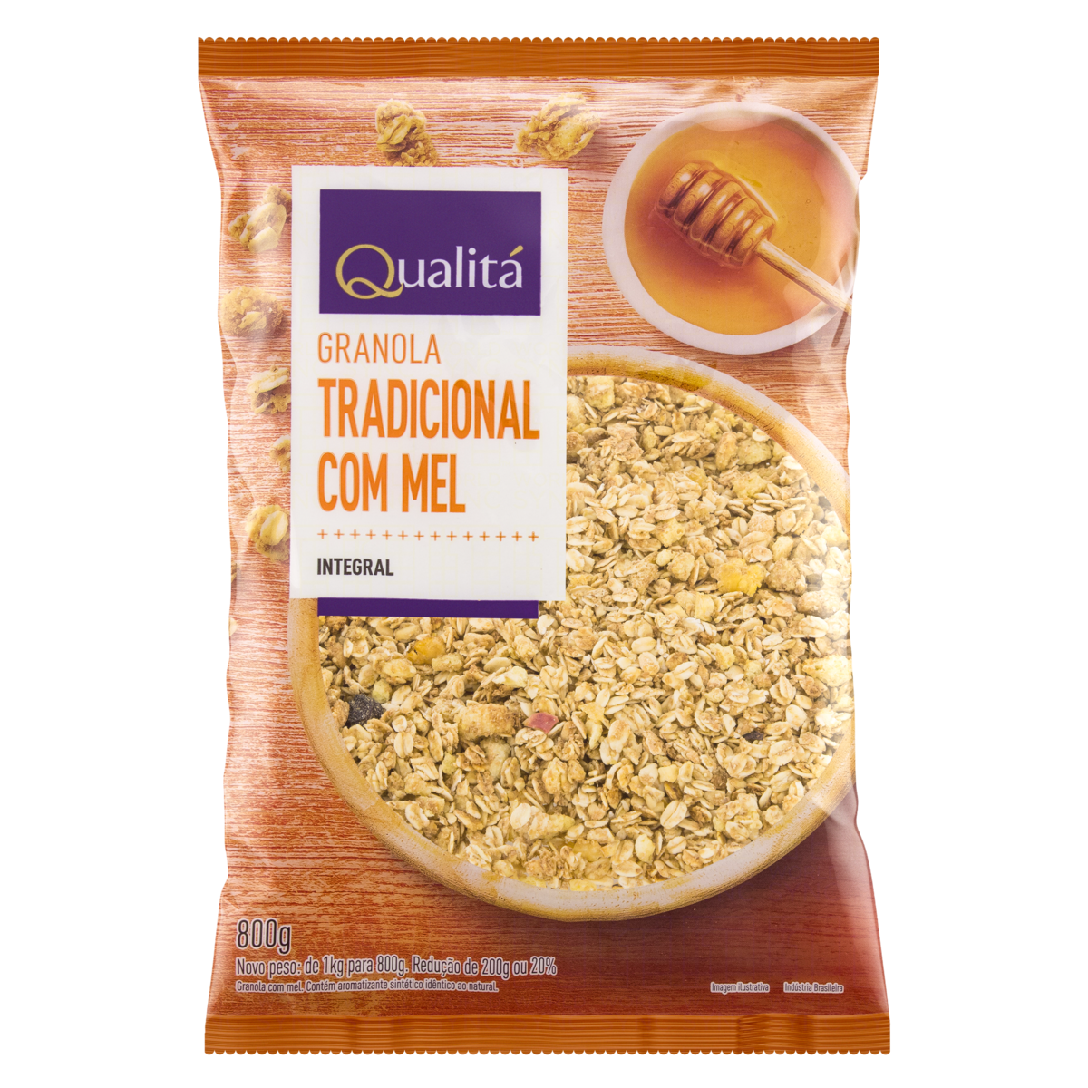 Granola QUALITÁ Tradicional com Mel Pacote 800g Pão de Açúcar