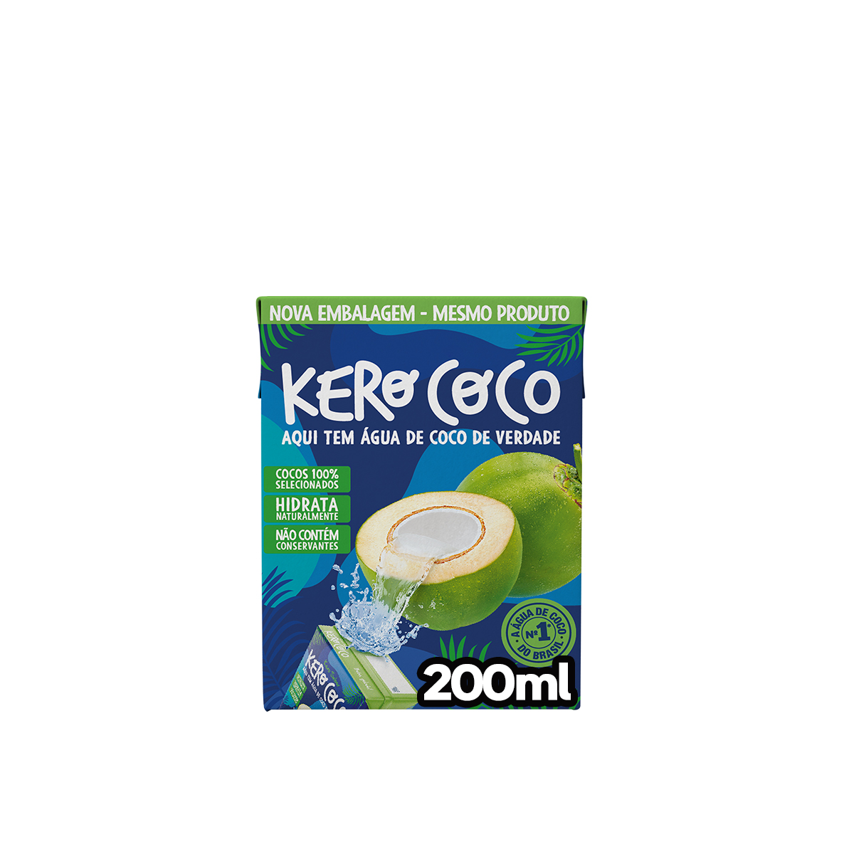 Água De Coco Kerococo Para Gelo 200ml - 24 Unidades