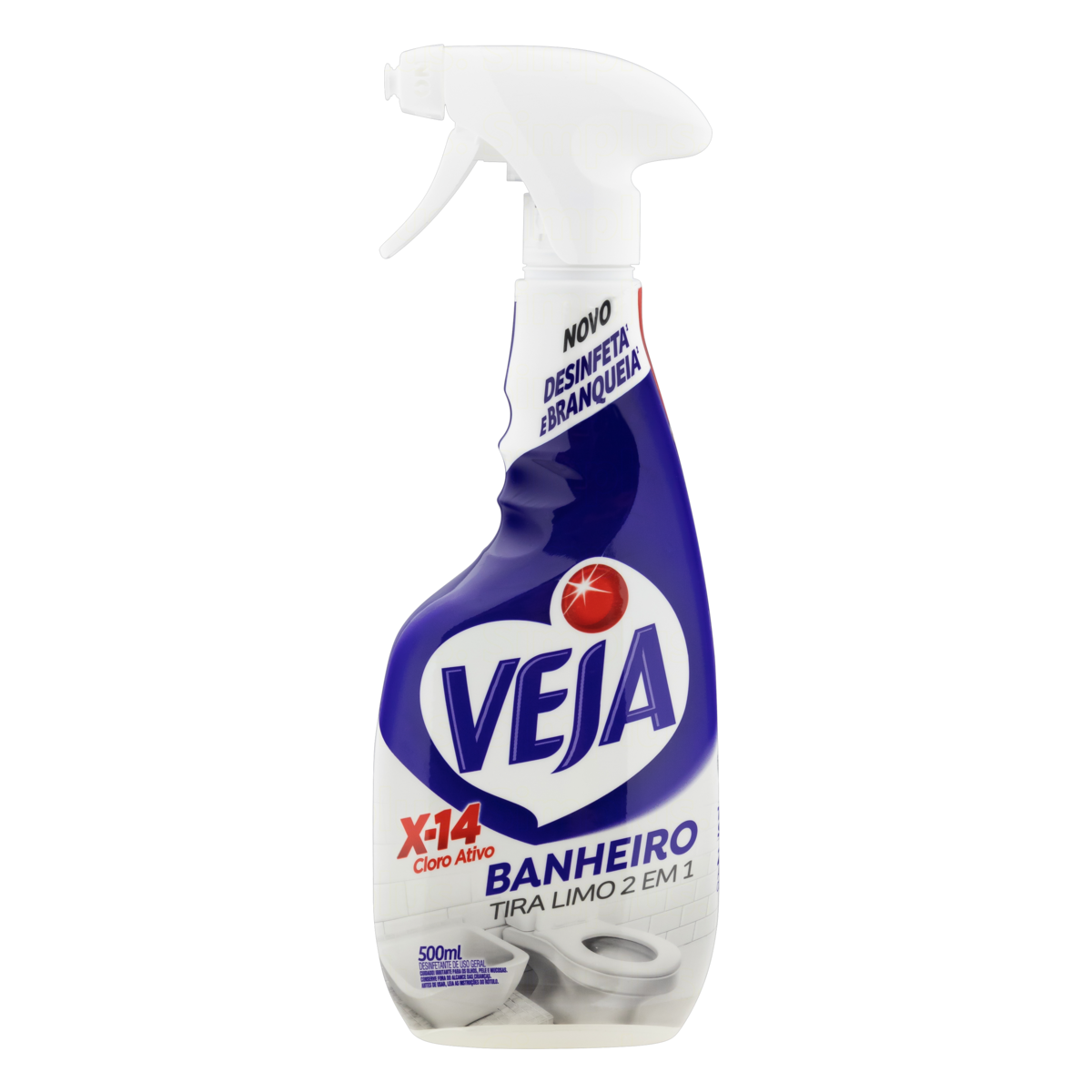 Desinfetante Banheiro Tira-Limo Veja X-14 Frasco 500ml Borrifador
