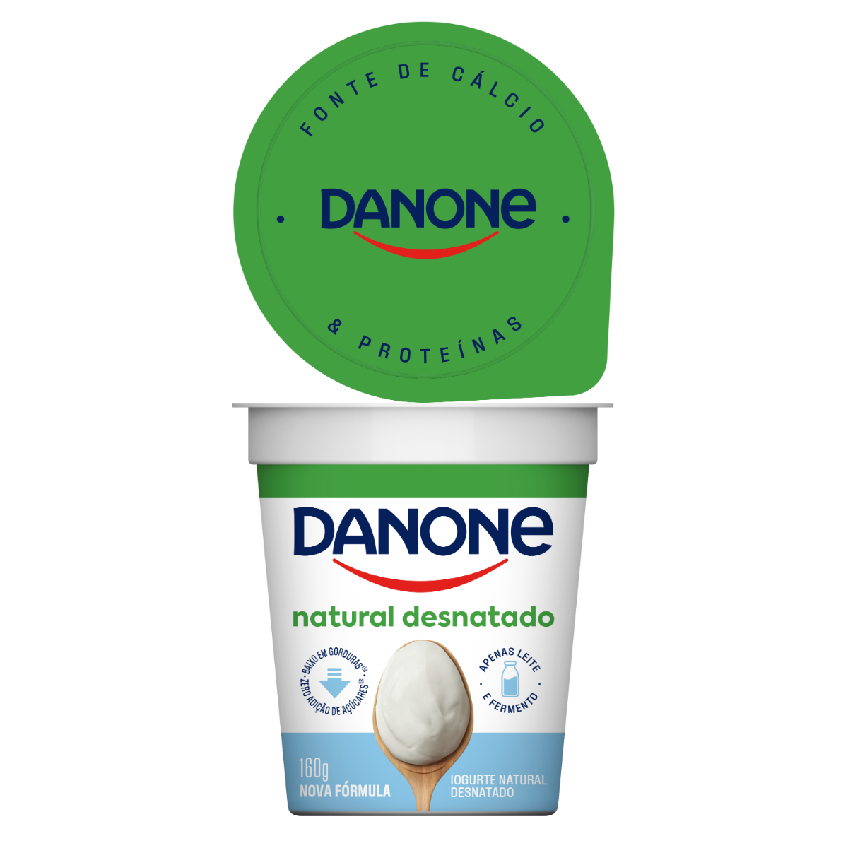 Iogurte Desnatado Natural Danone Copo 160g