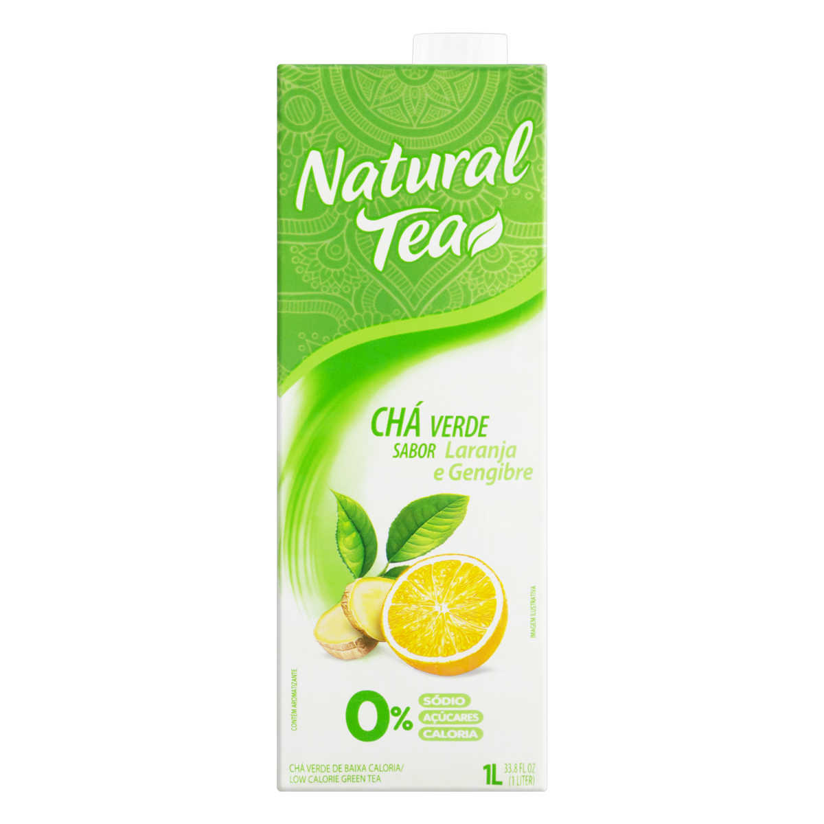 Natural Tea Chá Verde Laranja e Gengibre Zero Açúcar