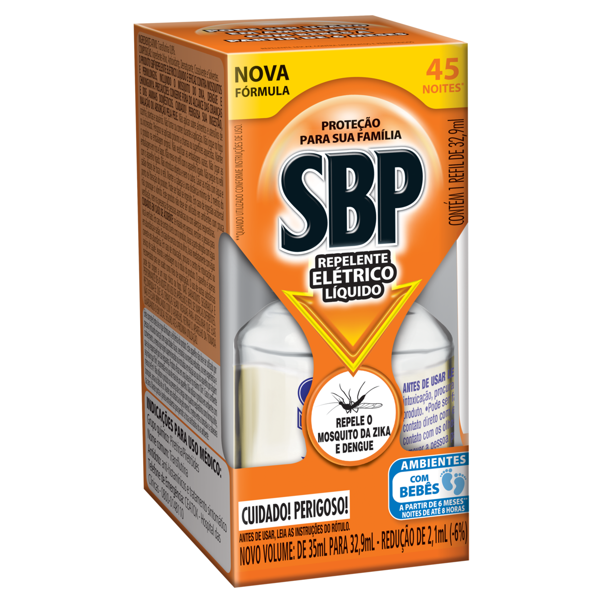 Repelente Líquido Elétrico SBP Caixa 32,9ml Refil