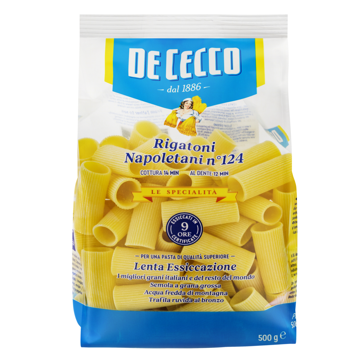 Macarrão Italiano De Cecco Rigatoni Napoletani 500g | Pão de Açúcar