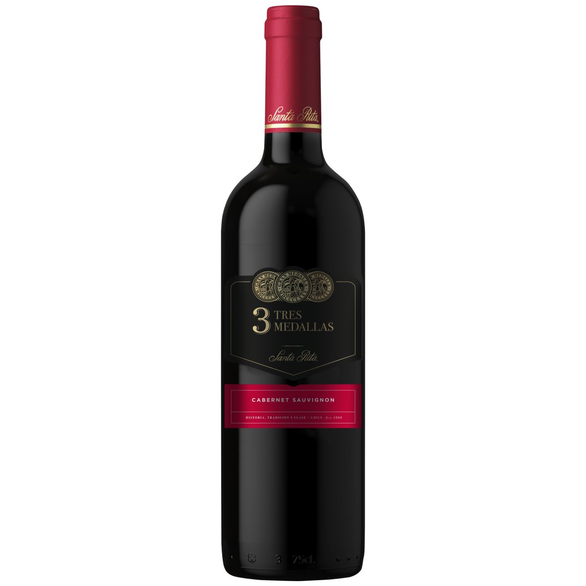 Vinho Chileno Tinto Seco 3 Tres Medallas Cabernet Sauvignon Garrafa 750ml