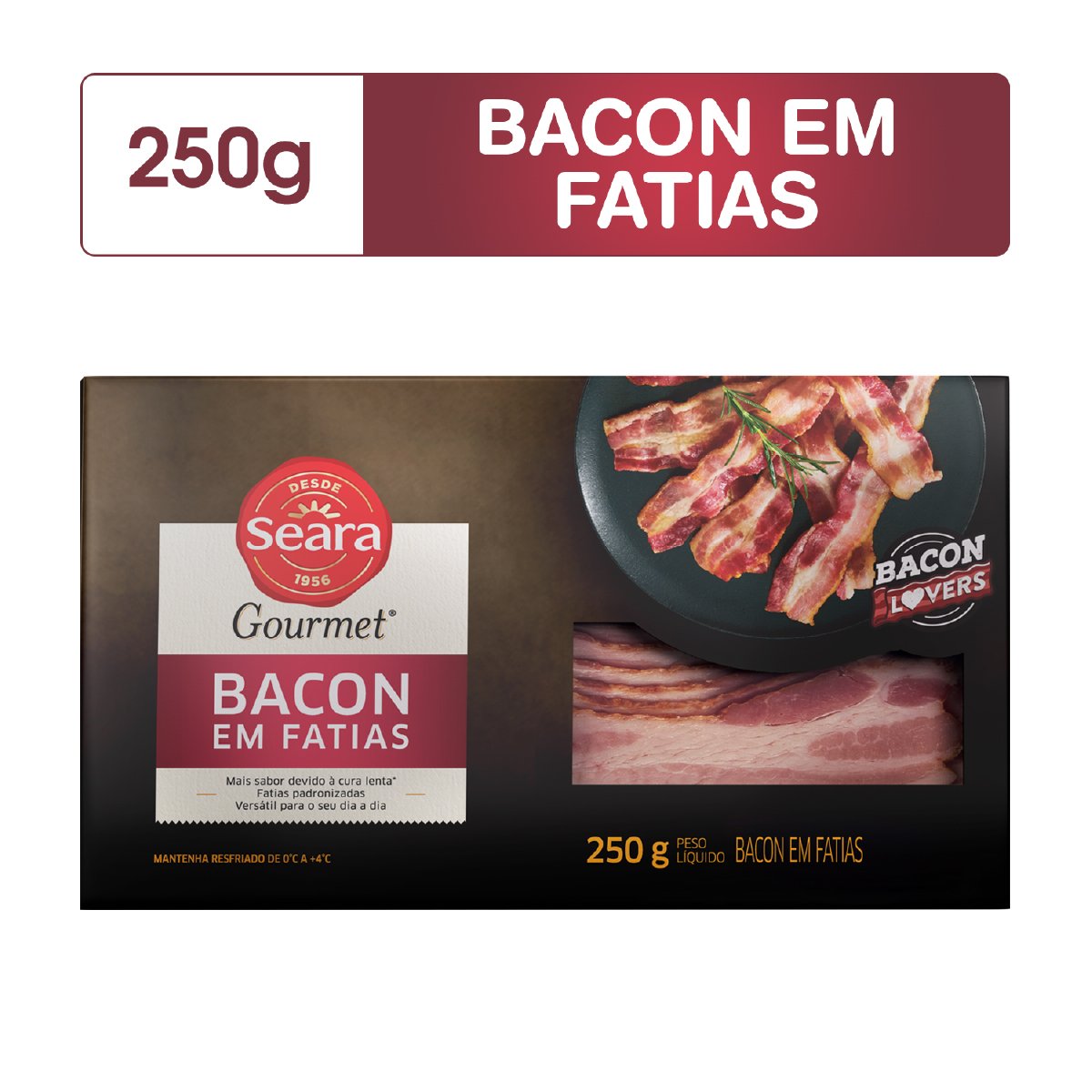 Bacon Em Fatias SEARA Gourmet Caixa 250g