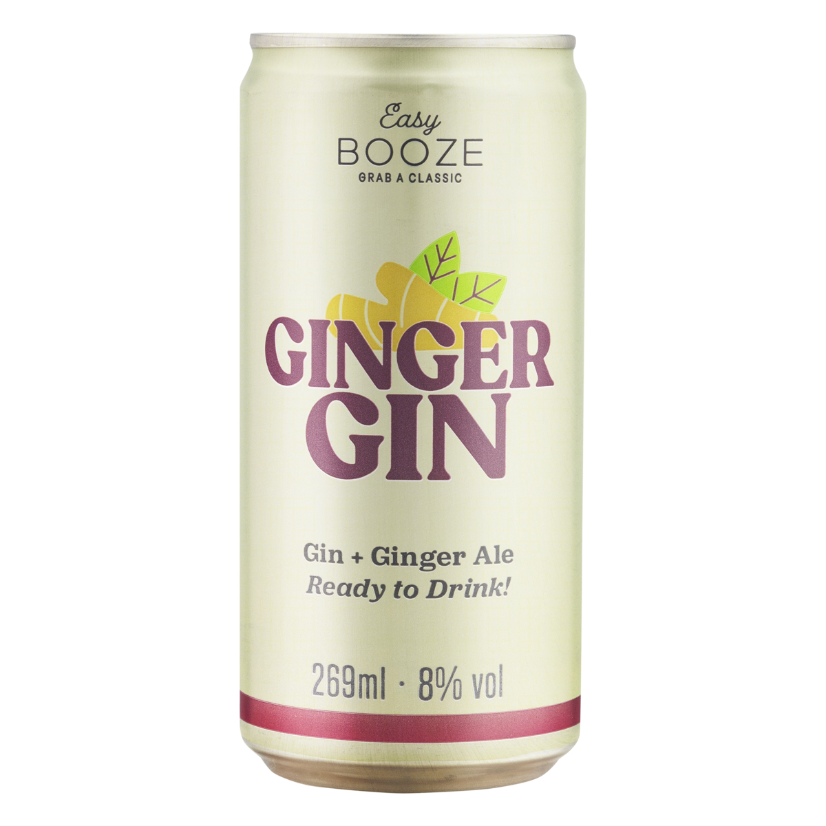 Ginger Gin EASY BOOZE Lata 269ml Pão de Açúcar