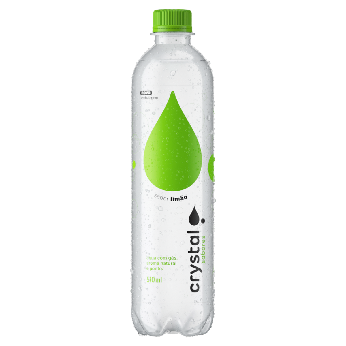 Água Saborizada com Gás Limão Crystal Sabores Garrafa 510ml