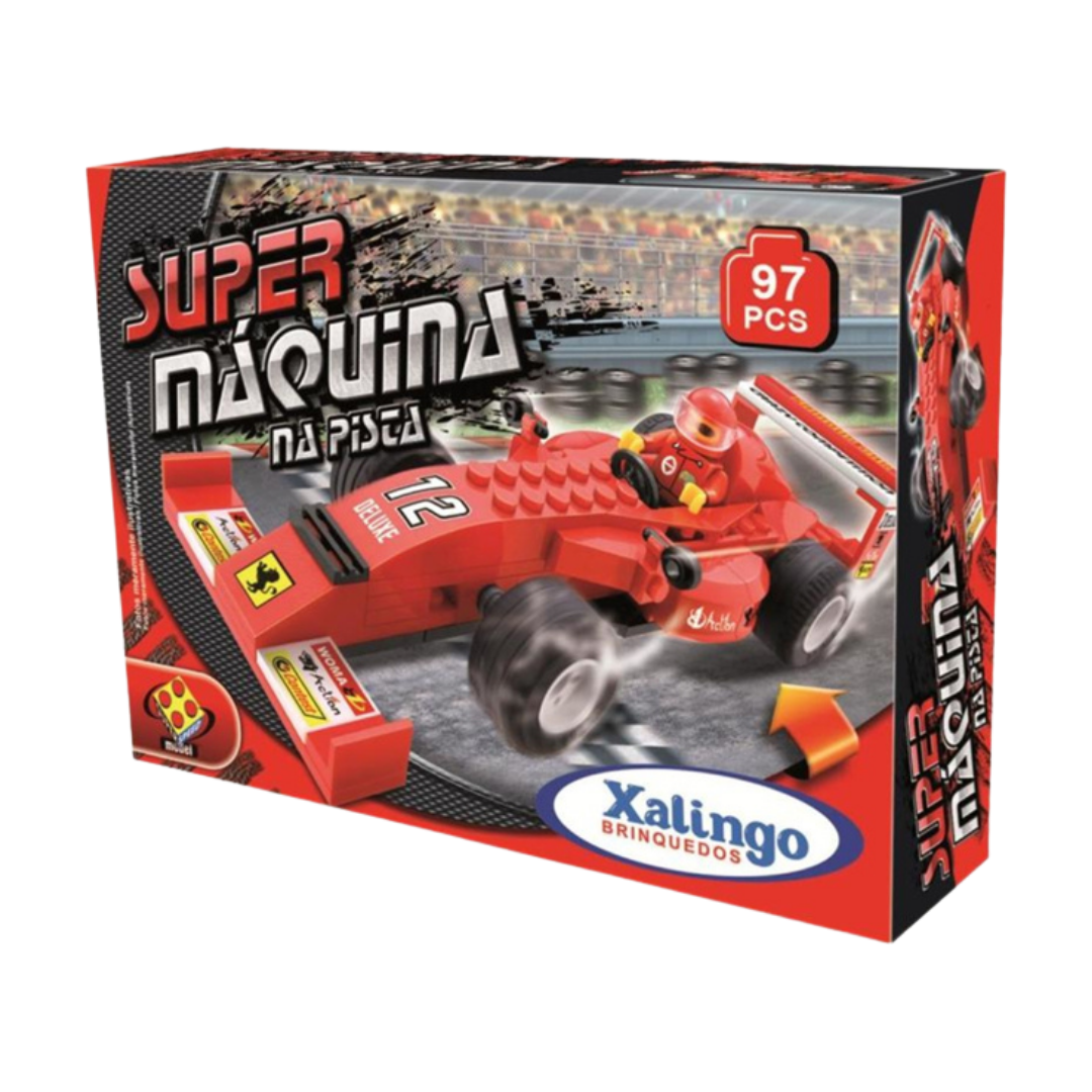 Blocos Montar Carrinho Super Máquina Na Pista 07 pc - Xalingo | Pão de ...